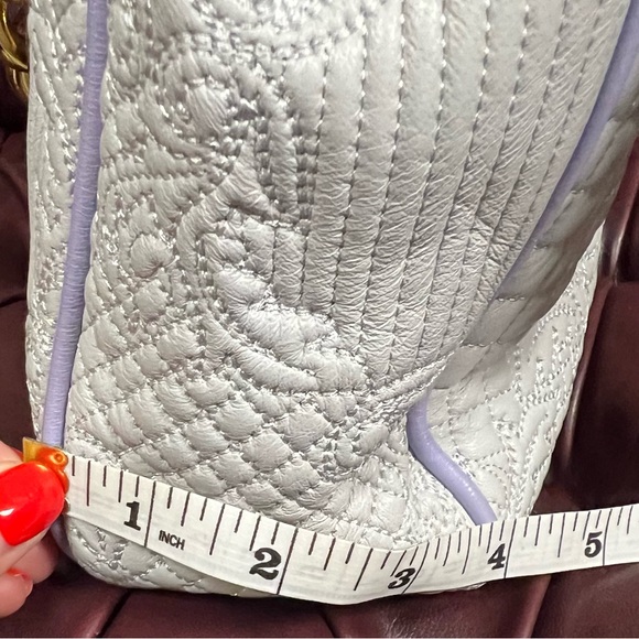 Versace Purple Micro Vanitas Flap Shoulder Bag with Chain - Picture 15 of 16